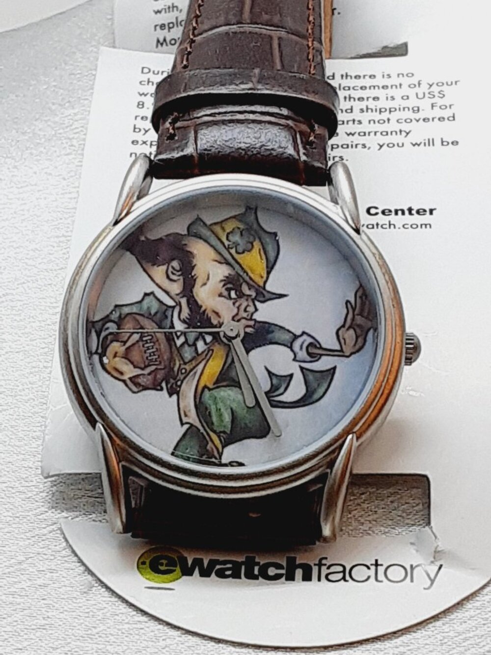 HOST PICK!!  Go Irish!!  NEW Unisex Fighting Irish Leprechaun wrist watch - Picture 4 of 13